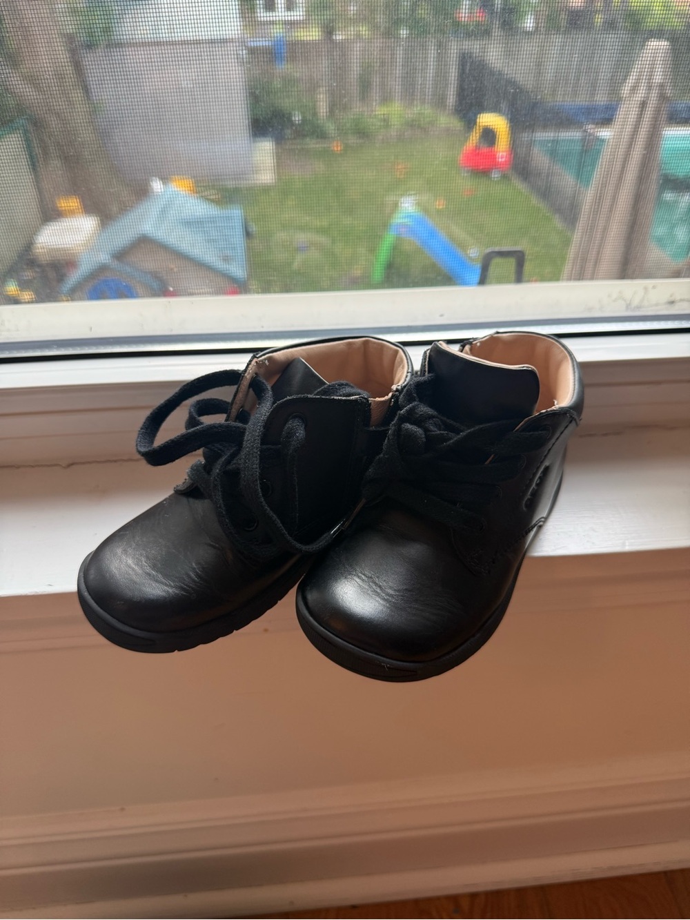 Geox Black Kids Lace-Up Ankle Boots